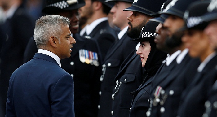 London Mayor Khan warns police budget cuts to undermine security 